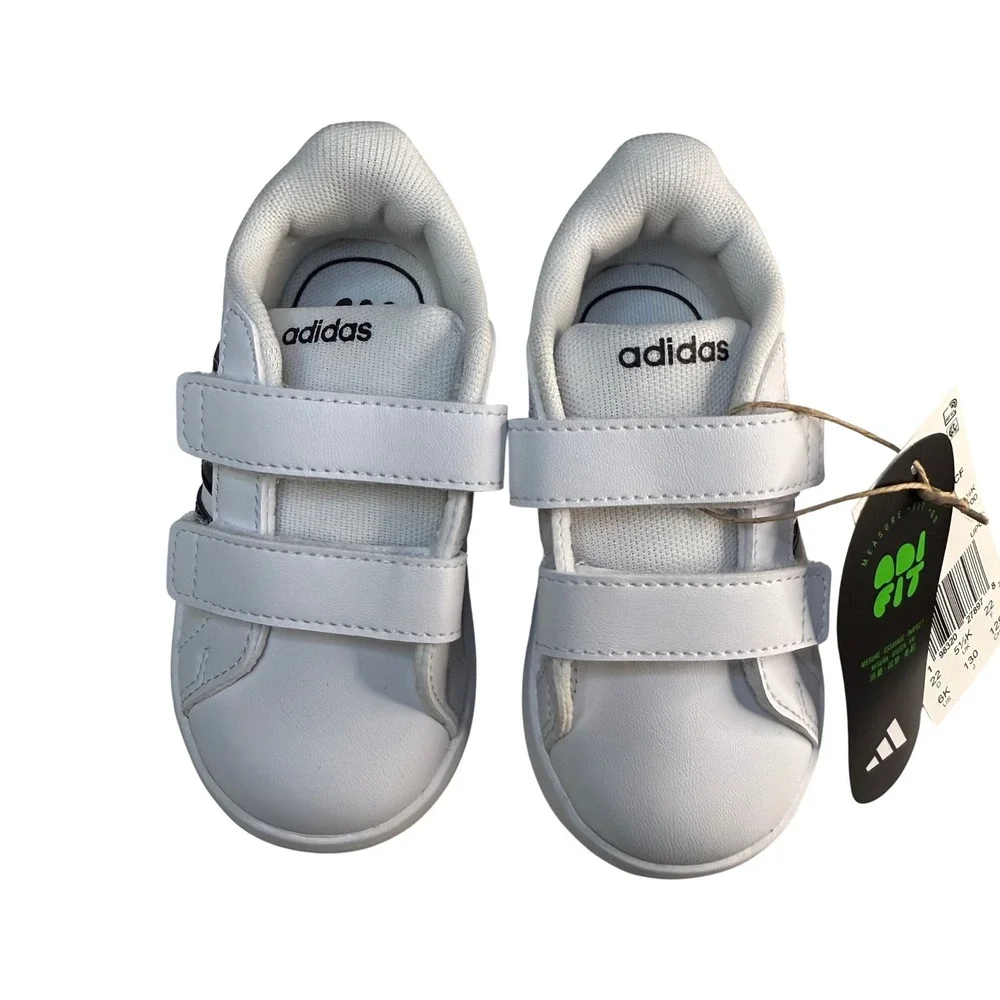 Adidas Grand Court‎ 3.0 CF Infant Baby Toddler Shoes White Black 6K NWT